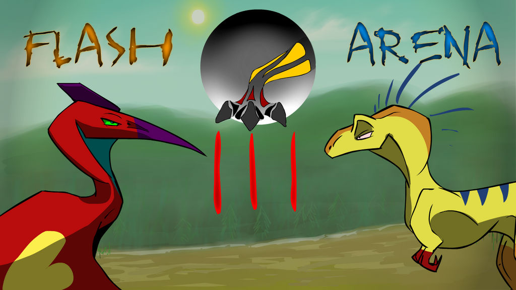 Quetzacoatlus vs. Megaraptor - Flash Arena by raptorkil on DeviantArt