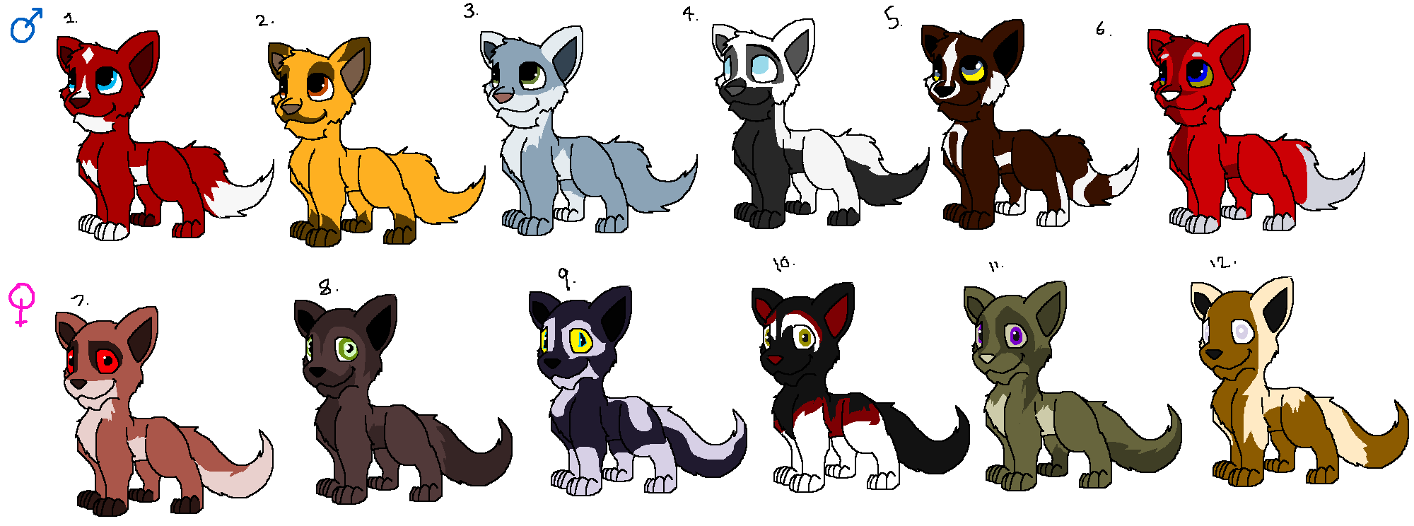 Wolf Pup Adoptables -SET 2-