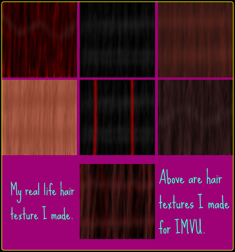 IMVU Hair textures by ME