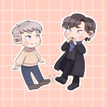 Watson and Sherlock Chibi