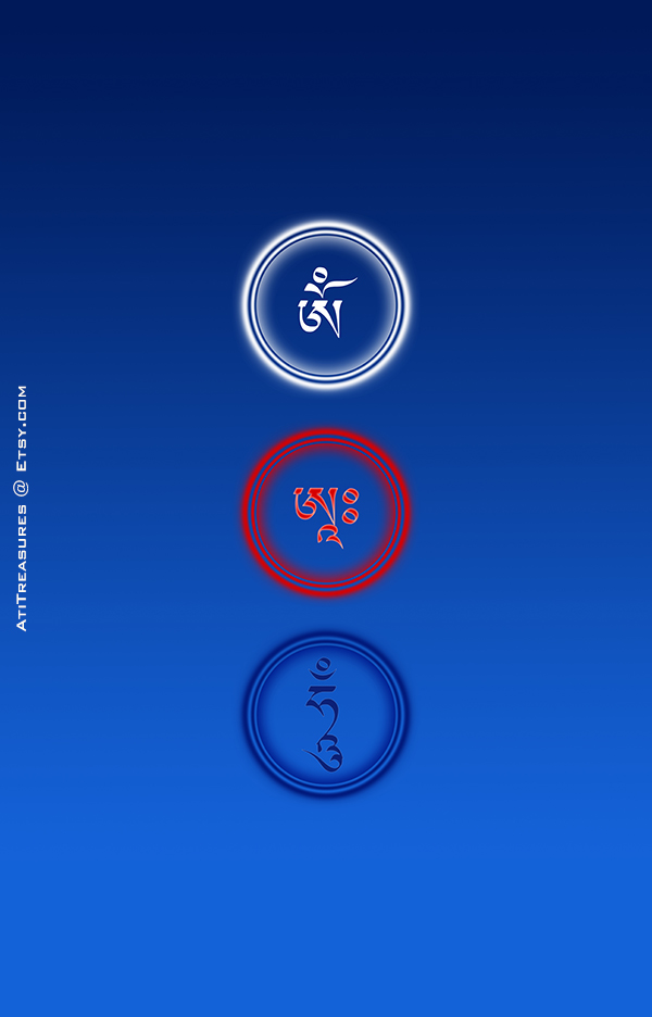 Sacred Syllables Om Ah Hum by AtiTreasures on DeviantArt