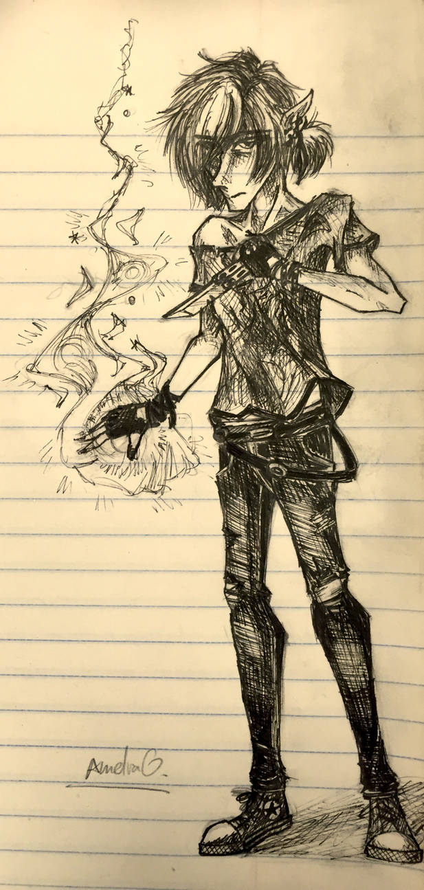 Pyro-Boy crosshatch by Milliemewz on DeviantArt