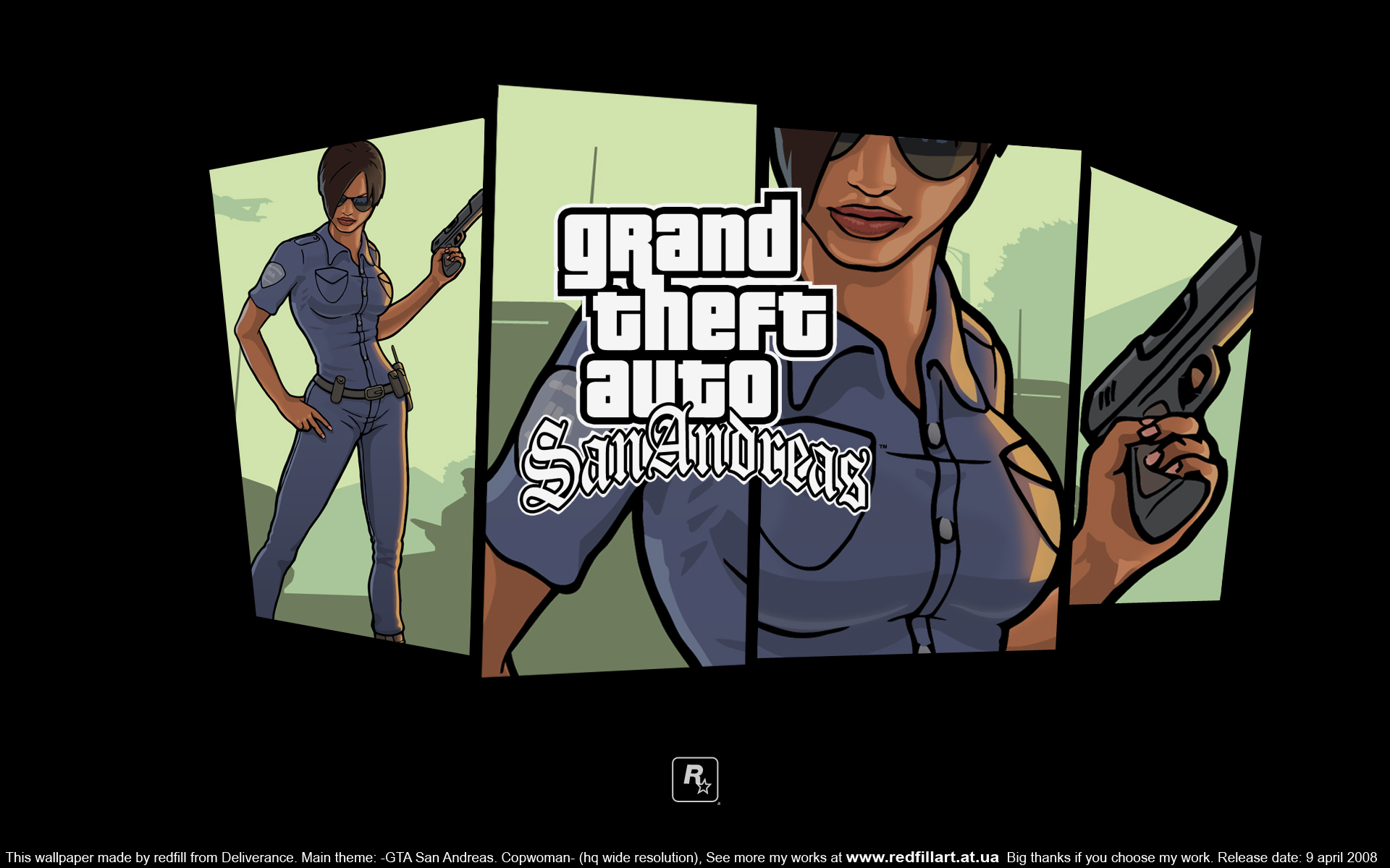 GTA SA Copwoman wallpaper wide by redfill on DeviantArt GTA SA Copwoman wallpaper wide by redfill on DeviantArt