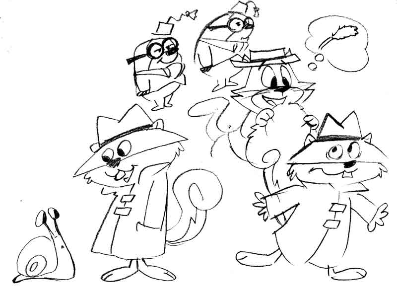 Secret Squirrel doodle