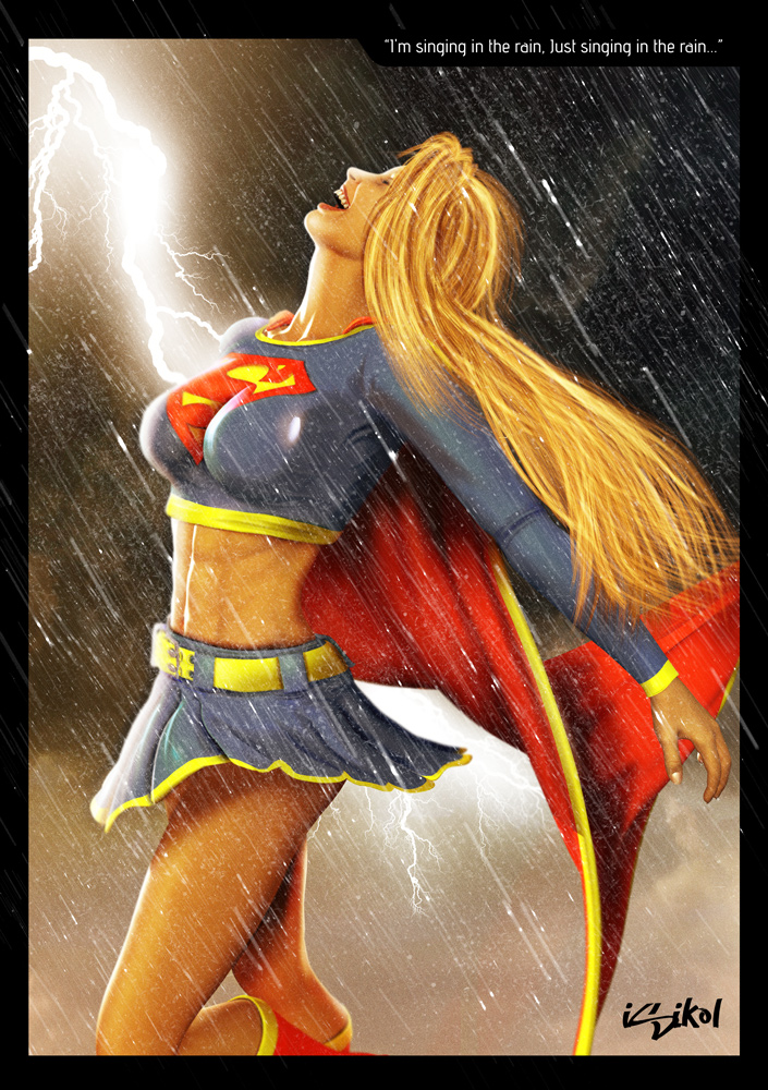 SINGING IN THE RAIN-SUPERGIRL