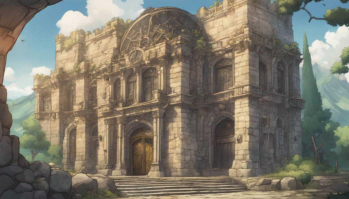 A grand, imposing building with thick stone walls by AJJJJJJJJJJJsELf ...