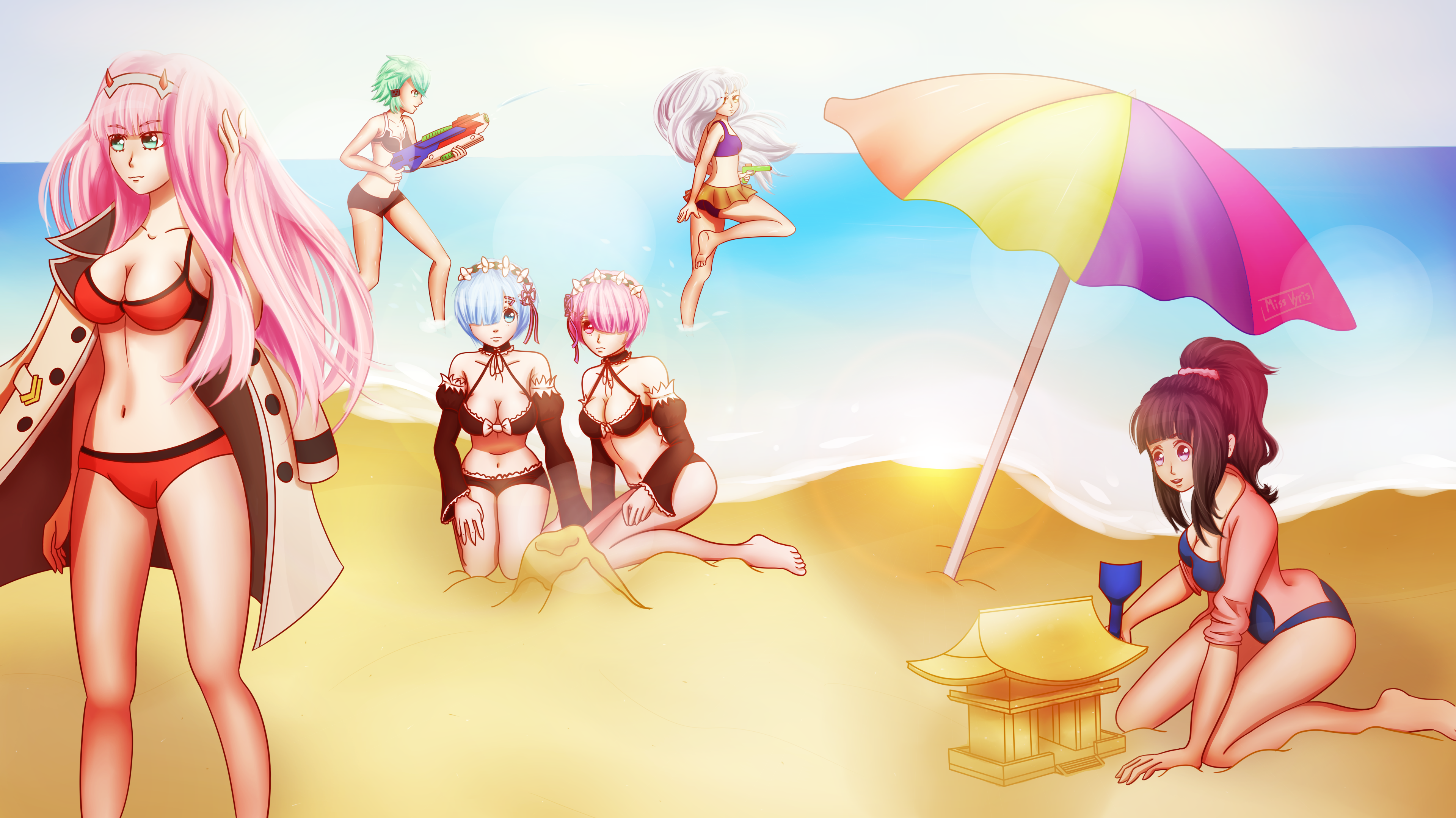 Waifu Beach Wallpaper 4k By Miss Vyris On Deviantart