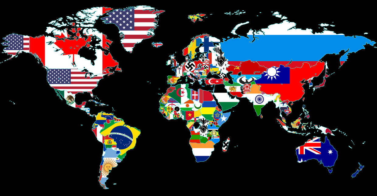 World Map In 2000 TNO. The Fading Eagle. World flag map in 2000 by Cartographymen on ...