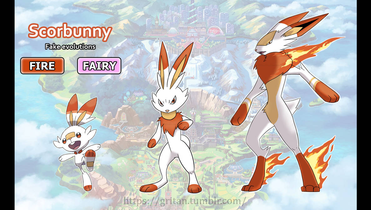 Scorbunny Fake evolutions by Teatros