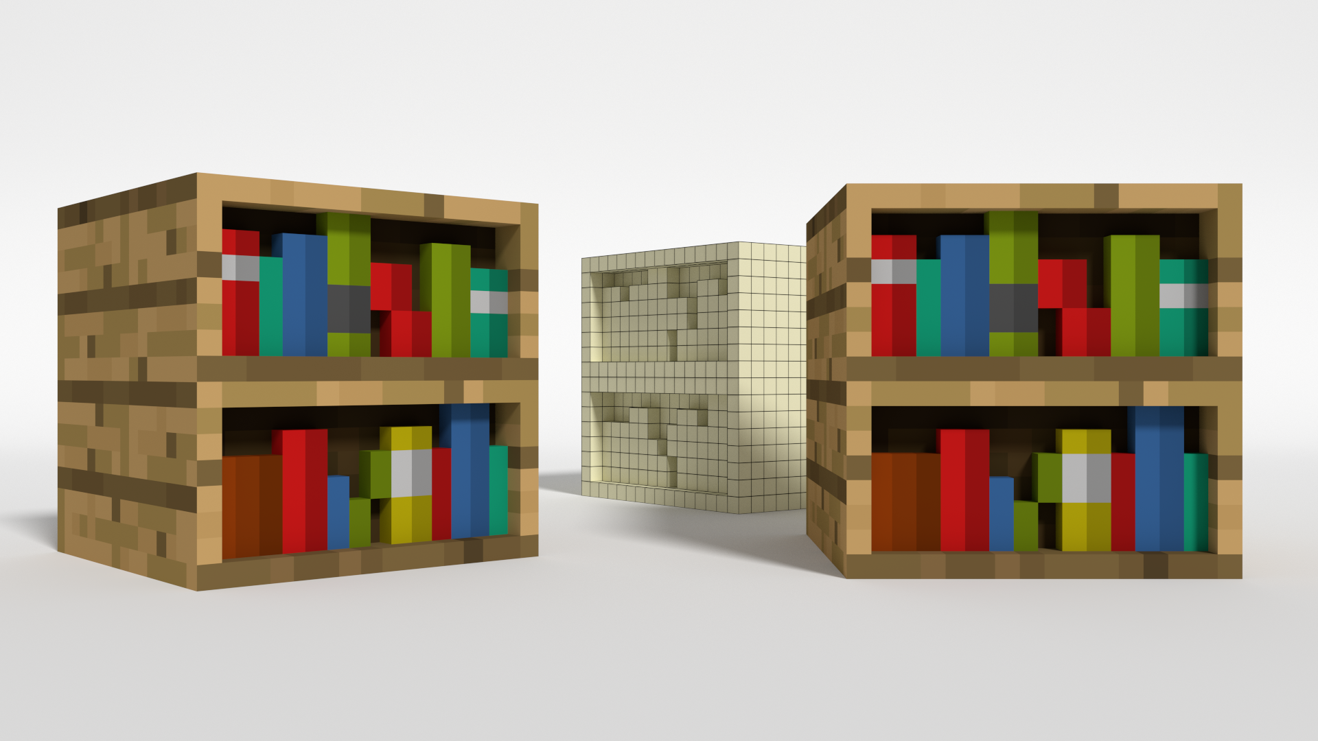 3d Minecraft Bookshelf By Nokohere On Deviantart