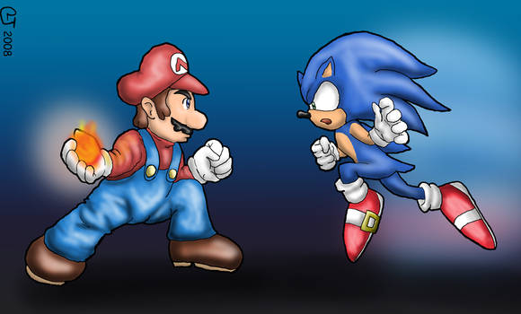 SSBB: Mario Vs Sonic