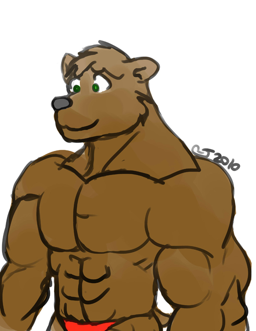 test sketch: bear guy