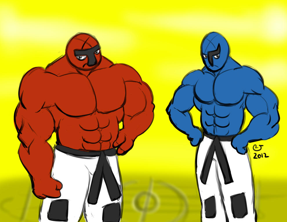 Buff Anthro Pokemon: Throh and Sawk by CaseyLJones on DeviantArt