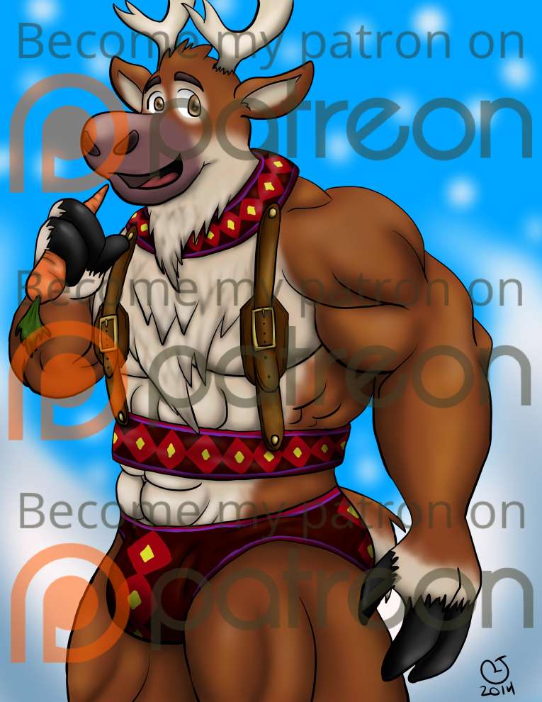 Patreon: Furry Pop pin-up Sven from Frozen