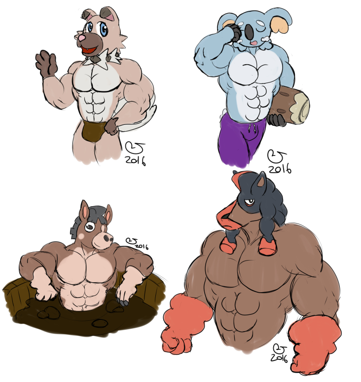 Pokemon: Buff Anthro Sun/Moon Pokemon