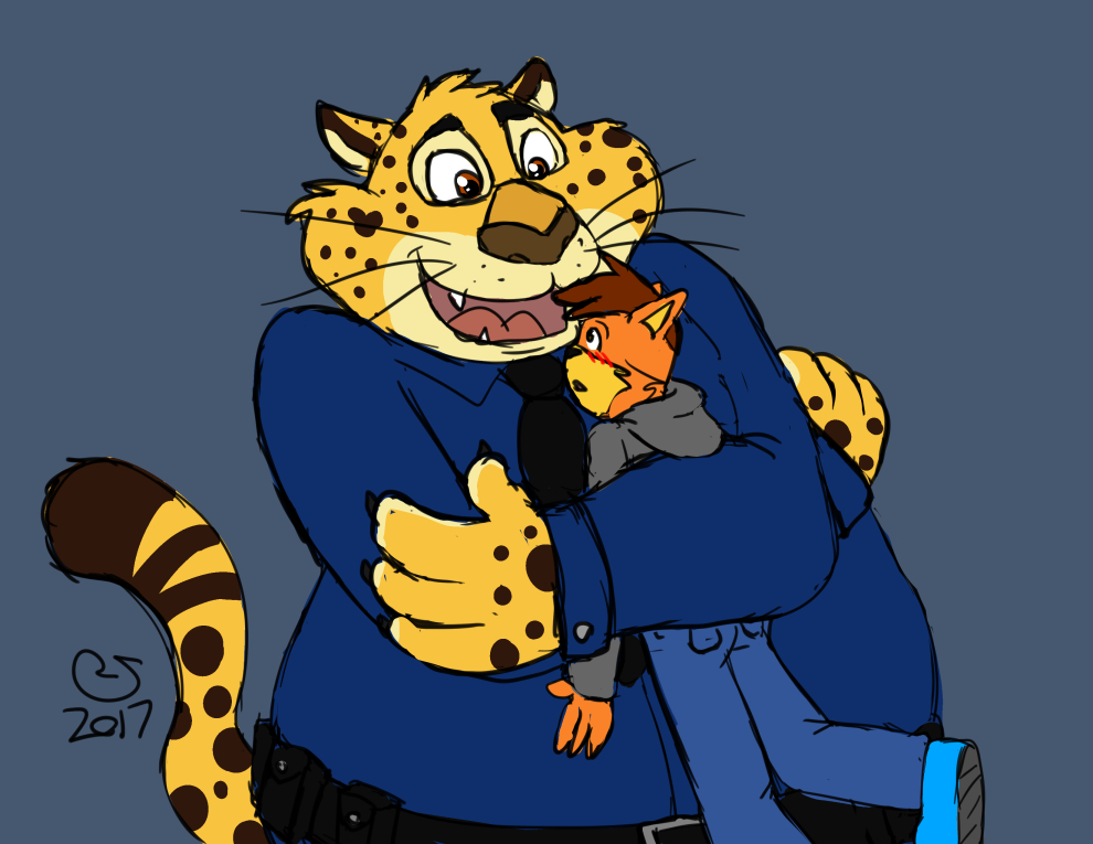 Sketchmission: Clawhauser Hug