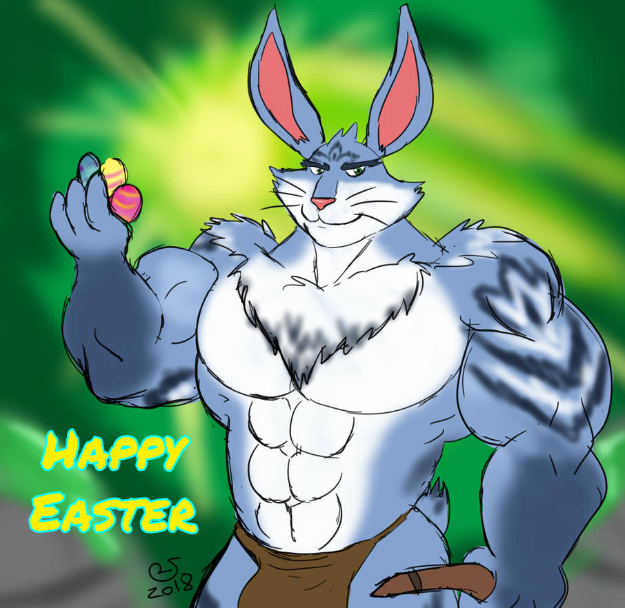 Image result for buff easter bunny