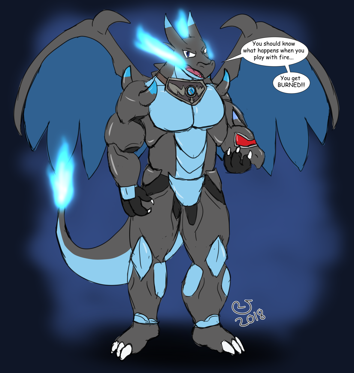 Commission: Armor Mega Charizard X Ben