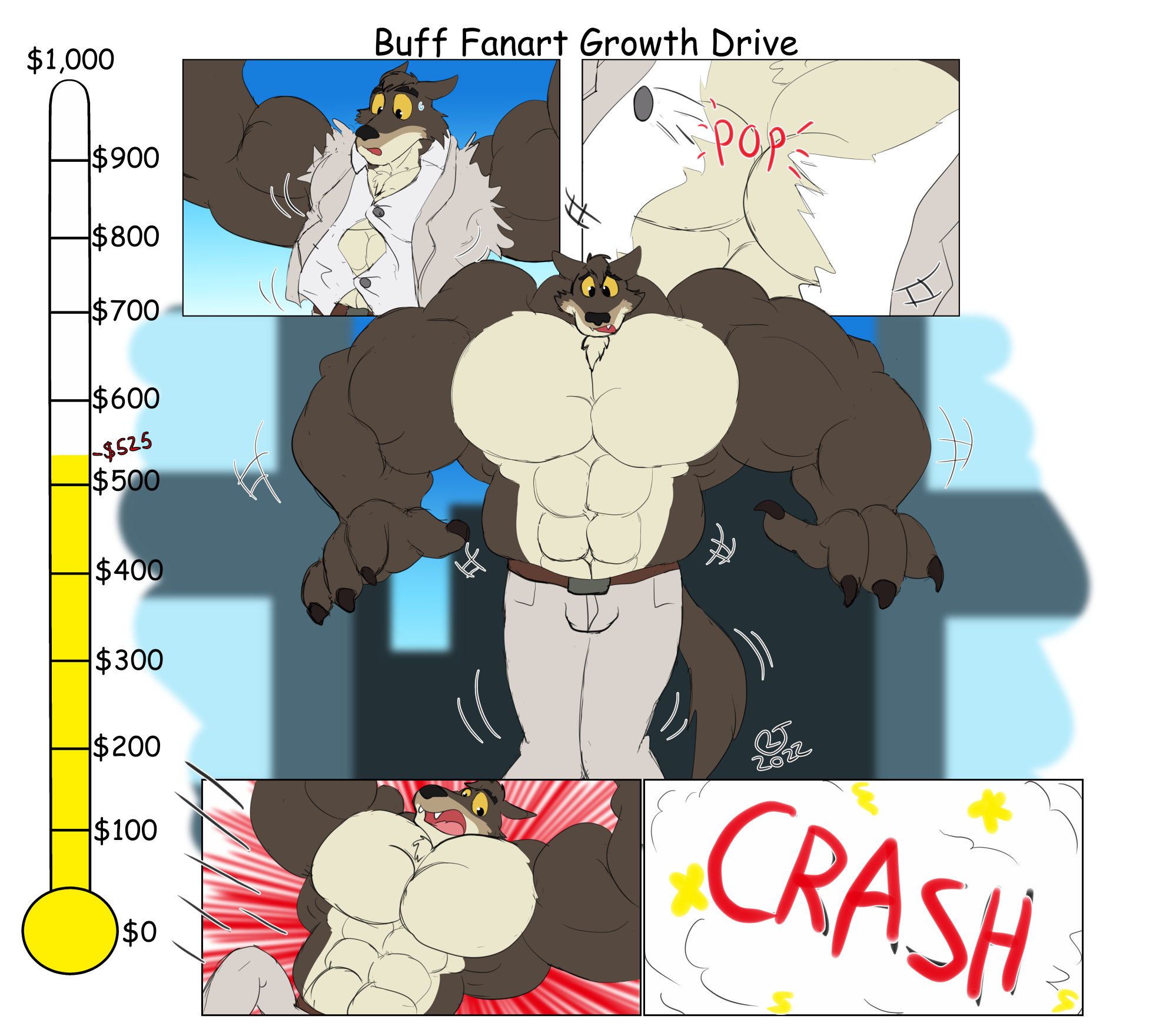 Buff Fanart Growth Drive: Mr. Wolf $525 by CaseyLJones, visual art