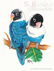 Lovebirds/Copic Markers