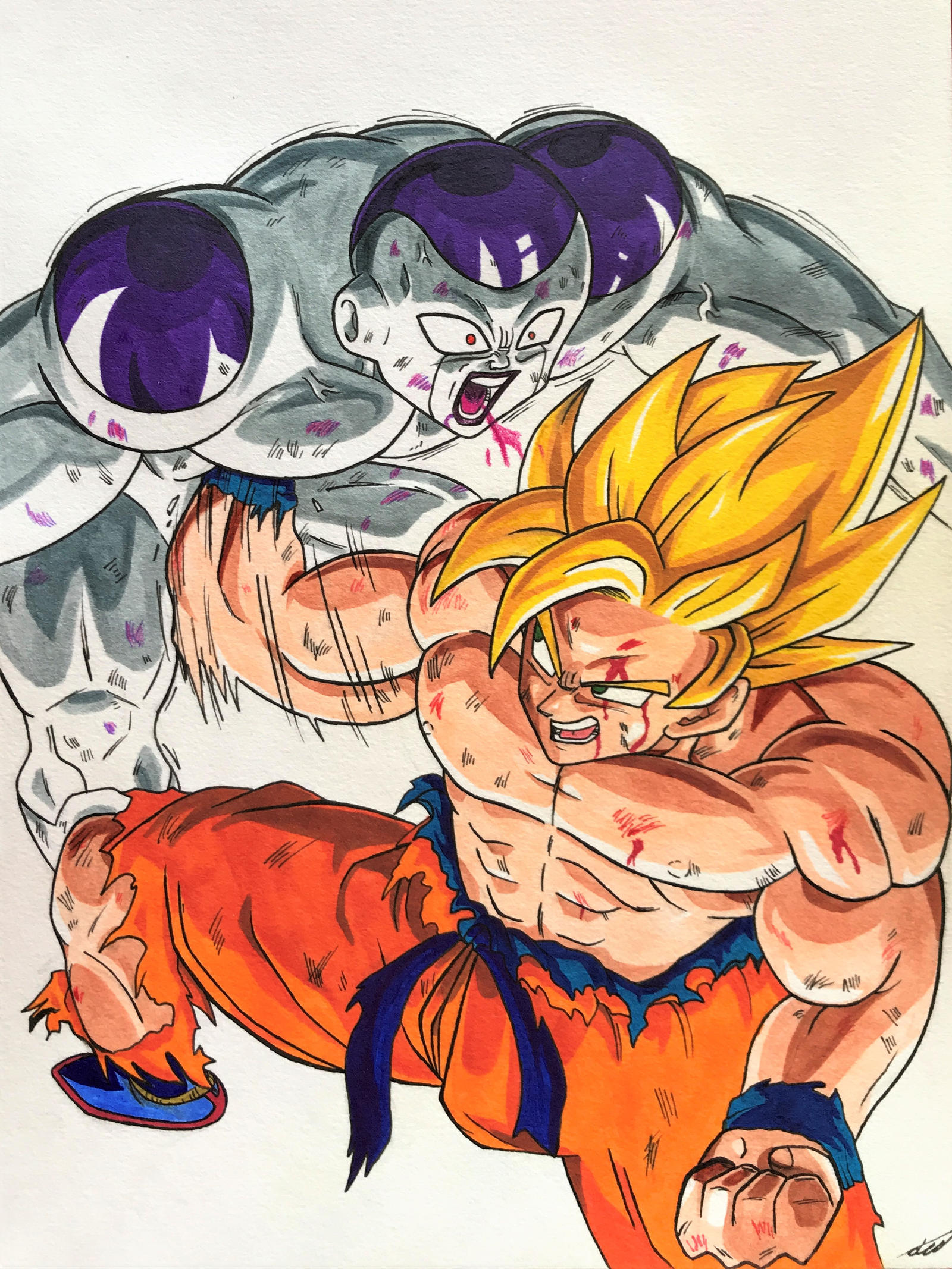Goku vs Frieza by Zadoxz on DeviantArt