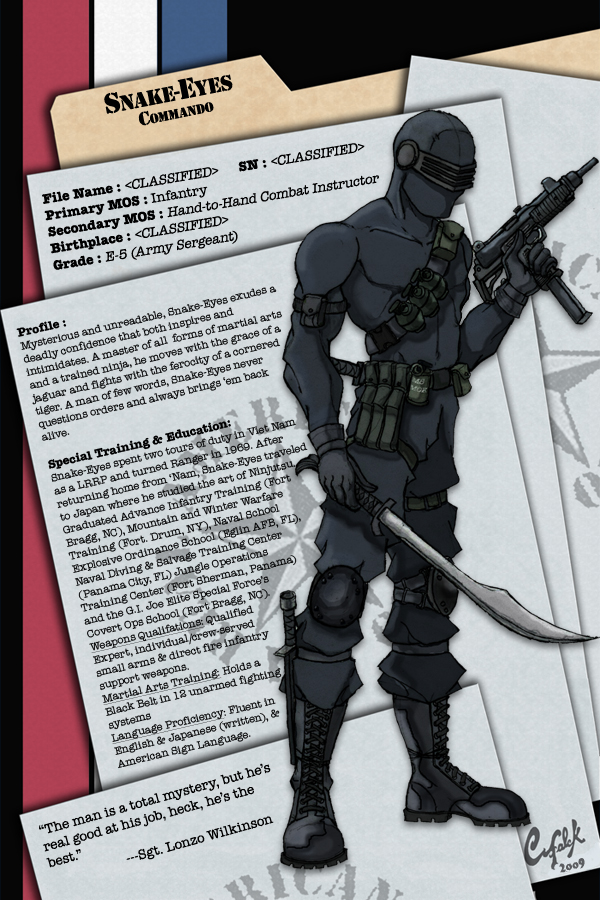 Snake-Eyes V2 Dossier