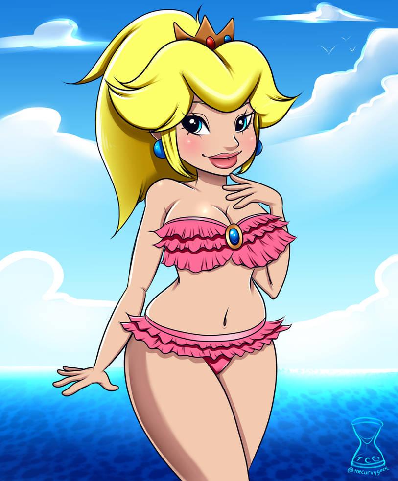 Princess Peach At The Beach By The Curvy Geek On DeviantArt princess-peach-at-the-beach-by-the-curvy-geek-on-deviantart