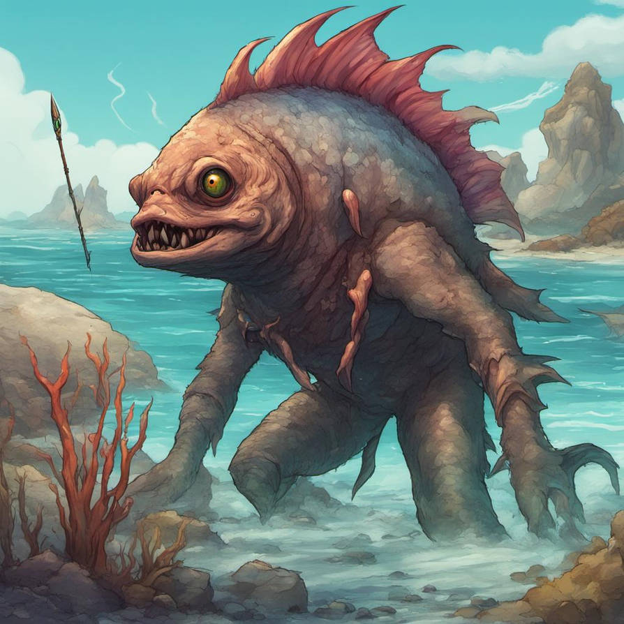 Umanoid Fish Humaniodes fish monster from Gaia by Sin-1 on DeviantArt