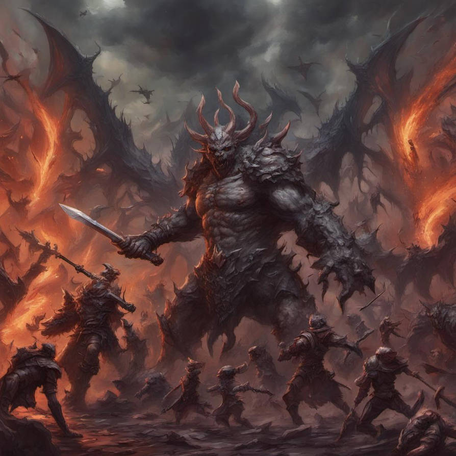Contorted Humans Demons Position War between demons and humans II by Sin-1 on DeviantArt