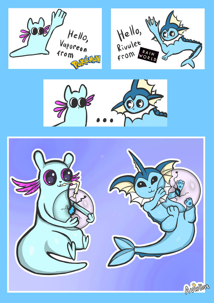 Rivulet And Vapareon by AvisHat1 on DeviantArt