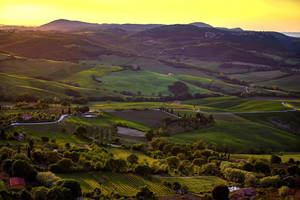 Sunset Over Val d'Orcia