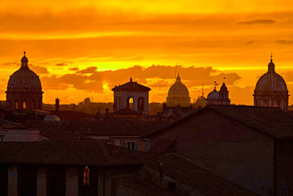 Sunset over Rome