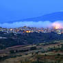 Misty evening over Regalbuto