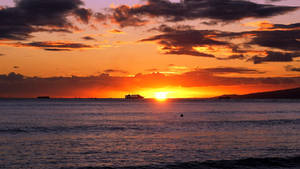 Hawaiian Sunset over Pacific Ocean