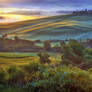 Dawn Over The Val D Orcia