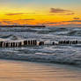 Sunset over the stormy Baltic Sea 2