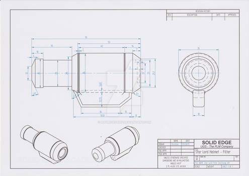 Star Lord Helmet Filter CAD - GotG WIP