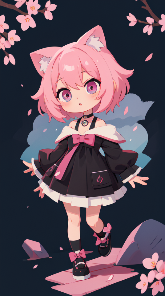Cat girl chibi by Depressinya on DeviantArt