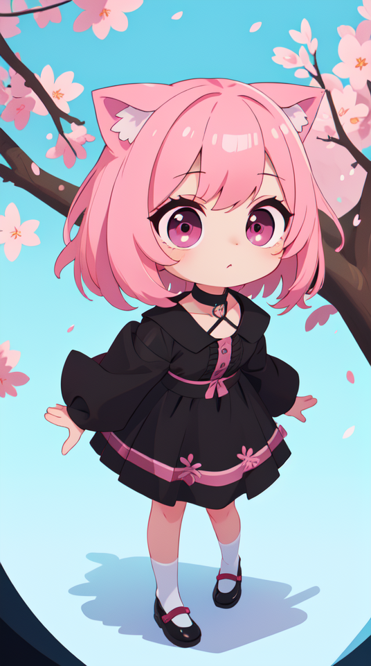 Cat girl chibi by Depressinya on DeviantArt