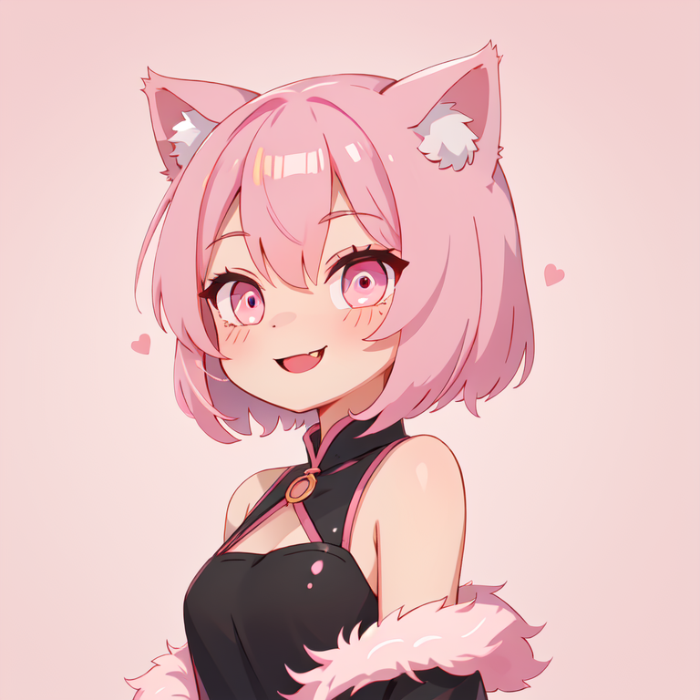 Anime Girl PFP with a cat by ArtificialHub on DeviantArt