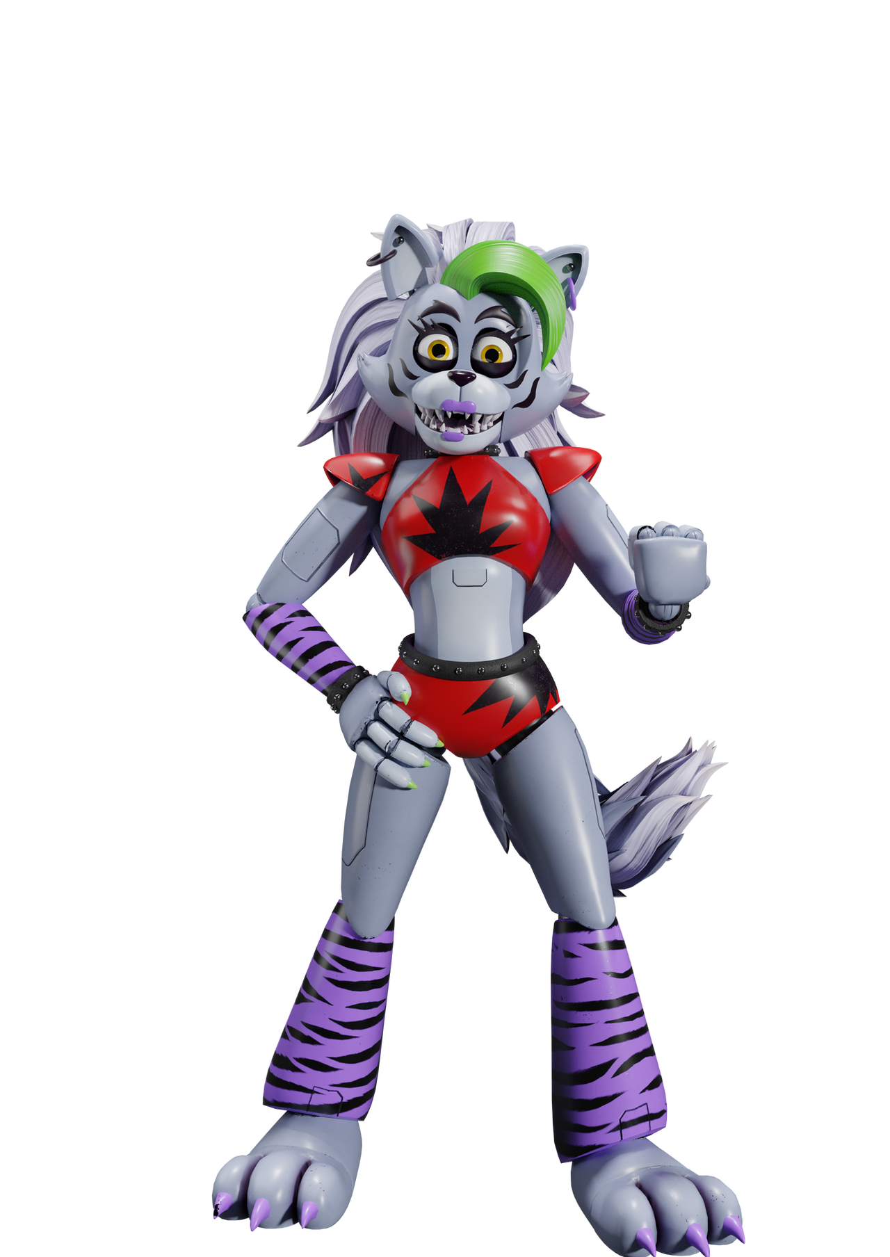Frozen Roxanne Wolves roxanne wolf render (blender) by larvis8 on DeviantArt