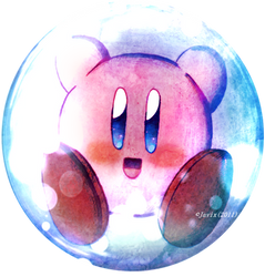 -OLD ART- Kirby bubble sticker
