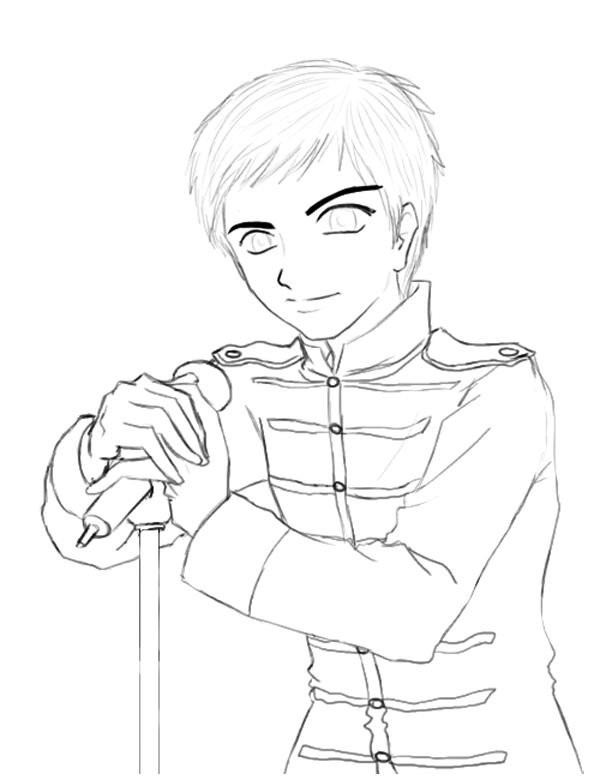 gerard way anime line art