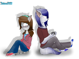 Kary and Adam- Gaming Fursonas