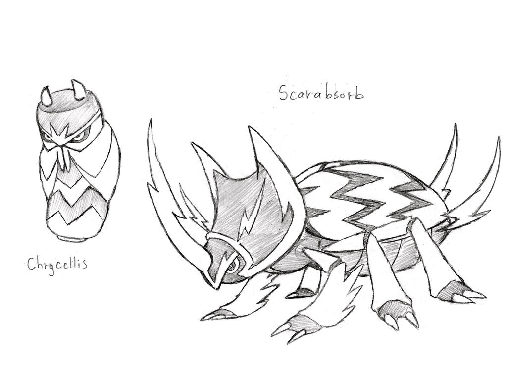 Project Fakemon: Chrycellis and Scarabsorb