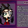 Character Sheet of Alpha Night