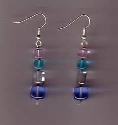 Blue Cube Earrings