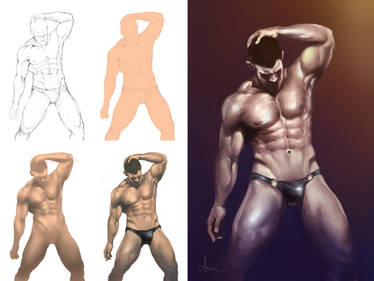 Sexy Underwear - My painting process