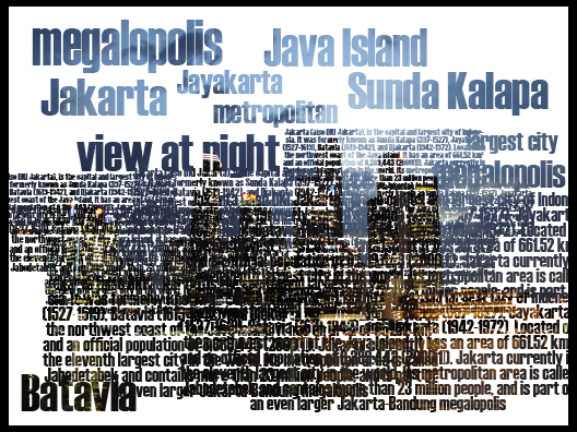 jakarta in typograph