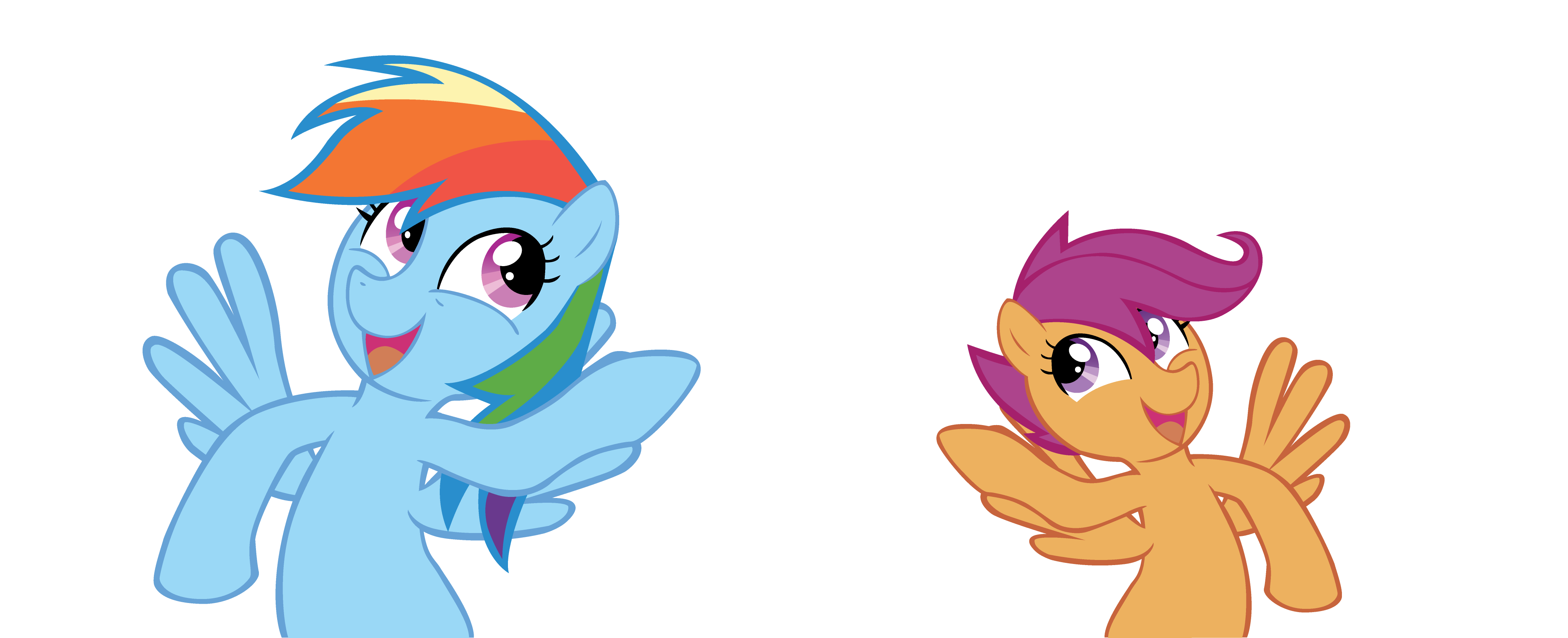 Rainbow Dash with Scootaloo